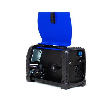 MIG-128 Flux Core MIG Welder Inverter 120A | Dual Voltage 110V/220V | IGBT Technology | Includes MIG Torch, Ground Clamp, Electrode Holder & Wire Spool | Lightweight Portable Welding Machine